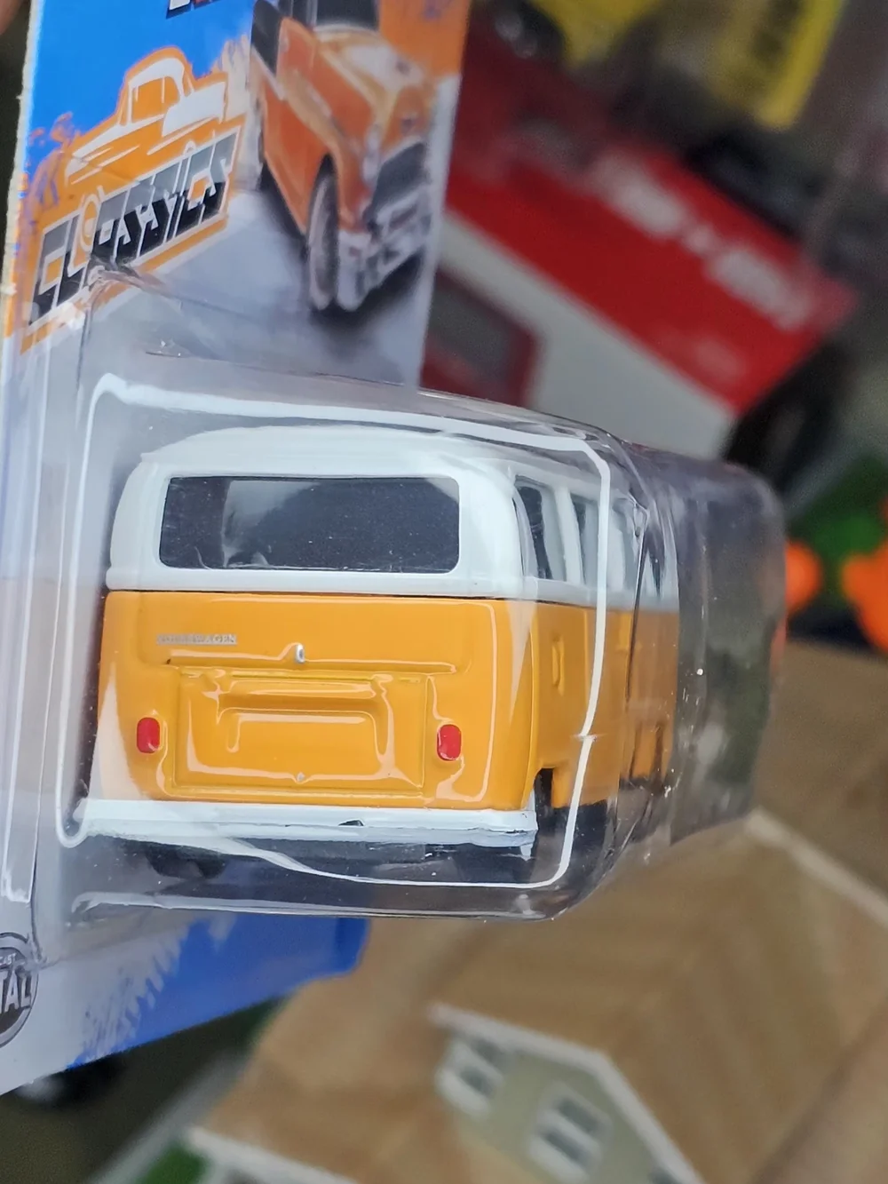 Kids Toys Classic Orange & White VW Bus Die-Cast Toy